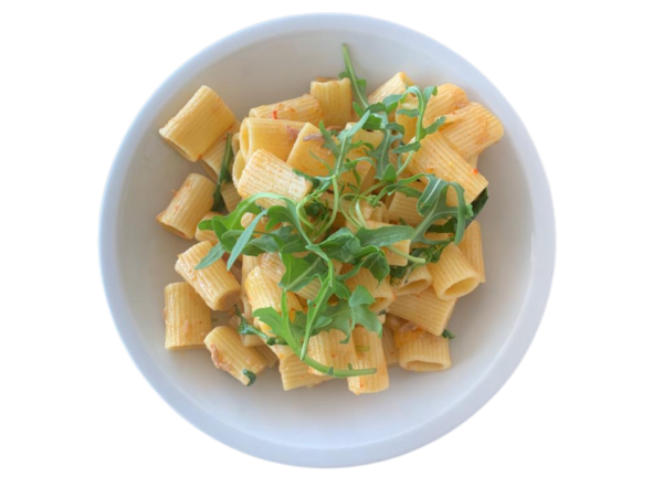 Mezze maniche tonno pomodori rucola